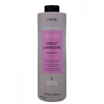 Sampon colorant cu pigment violet, Lakme Teknia, Refresh Violet Lavender Shampoo, 1000ml de firma original