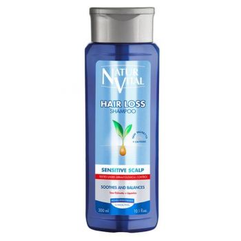 Sampon pentru scalp sensibil impotriva caderii parului, Natur Vital Hair loss Sensitive scalp, 300 ml