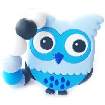 KidPro Teether Owl Blue jucărie pentru dentiție KidPro Teether Owl Blue jucărie pentru dentiție