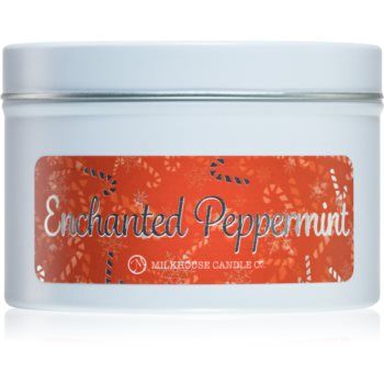 Milkhouse Candle Co. Christmas Enchanted Peppermint lumânare parfumată în placă