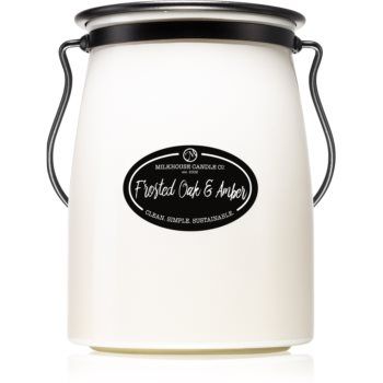 Milkhouse Candle Co. Creamery Frosted Oak & Amber lumânare parfumată Butter Jar