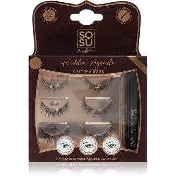 SOSU Cosmetics Hidden Agenda Cutting Edge pachet cu gene fără noduri autoadezive 10 mm, 12 mm, 14 mm