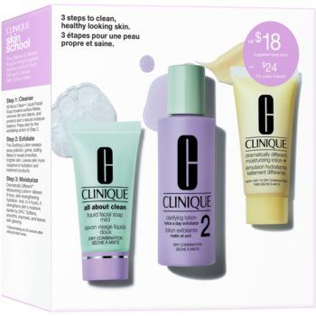 Clinique 3-Step Skin Care Kit Skin Type 2 set cadou perfecta pentru curatare