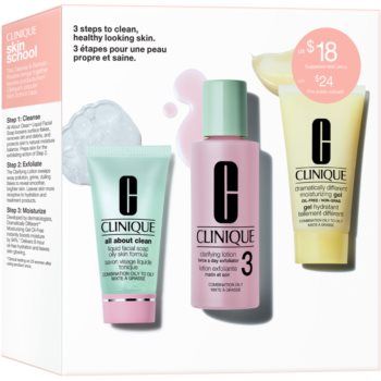 Clinique 3-Step Skin Care Kit Skin Type 3 set cadou pentru ten gras și mixt