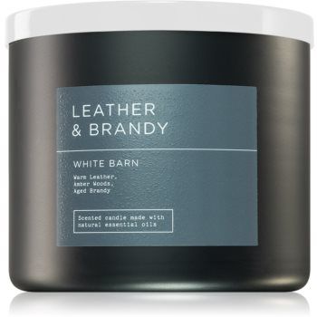 Bath & Body Works Leather & Brandy lumânare parfumată