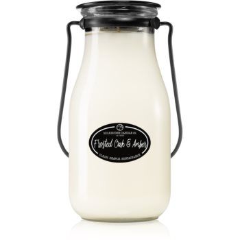 Milkhouse Candle Co. Creamery Frosted Oak & Amber lumânare parfumată Milkbottle Milkhouse Candle Co. Creamery Frosted Oak & Amber lumânare parfumată Milkbottle