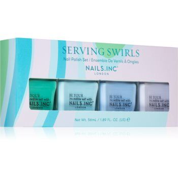 Nails Inc. Serving Swirls set de lacuri de unghii de firma original