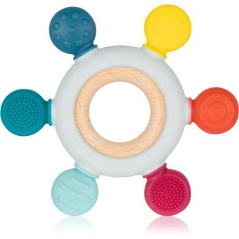 canpol babies Teethers Wood-Silicone Rudder jucărie pentru dentiție