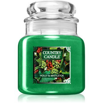 Country Candle Holly & Mistletoe lumânare parfumată