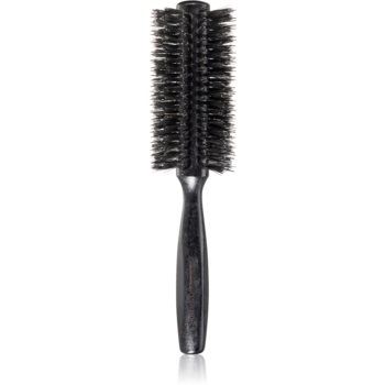 Janeke Black Line Tumbled Wood Hairbrush Ø 55mm perie rotundă pentru păr cu peri de nailon și de mistreț