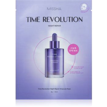 Missha Time Revolution Night Repair Ampoule mască facială de pânză cu efect anti-rid