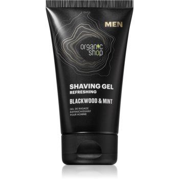 Organic Shop Men Blackwood & Mint gel pentru bărbierit cu efect revigorant