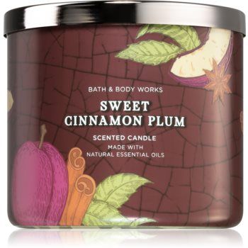 Bath & Body Works Sweet Cinnamon Plum lumânare parfumată