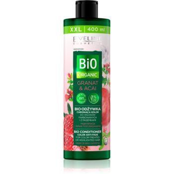 Eveline Cosmetics Bio Organic Granat & Acai balsam regenerator pentru par vopsit sau suvitat