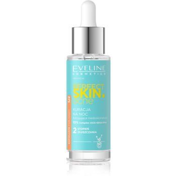 Eveline Cosmetics Perfect Skin .acne tratament de noapte intensiv impotriva imperfectiunilor pielii cauzate de acnee