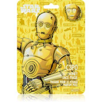 Mad Beauty Star Wars C3PO mască textilă hidratantă cu miere