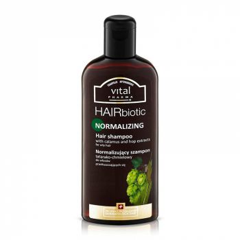 HairBiotic, sampon cu extract de obligeana si hamei cu efect de normalizare a sebumului, 250ml