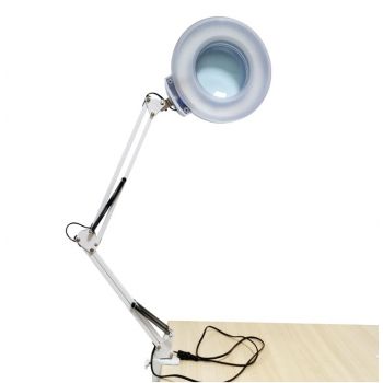Lampa Cosmetica LED cu Lupă si Prindere de Masa, 24W