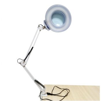 Lampa Cosmetica LED cu Lupă si Prindere de Masa, 24W