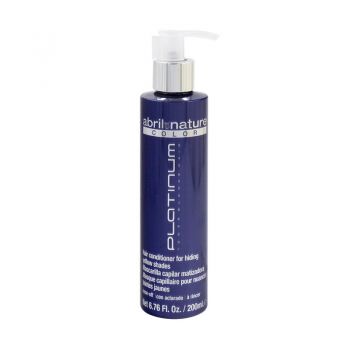 Masca nuantatoare anti yellow pentru nuante reci de blond si par grizonat Platinum Abril et  Nature, 200 ml