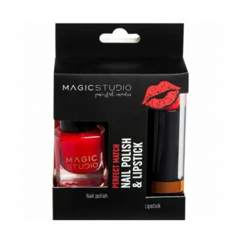 Set Perfect Match cu ruj de buze mat si lac de unghii, Magic Studio, rosu deschis de firma originala