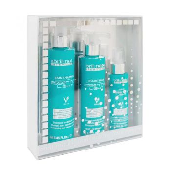 Set produse ingrijire cu celule stem pentru par fin delicat Essential Light Abril et Nature (Sampon 250ml, Masca 200ml, Ser 100ml) ieftin