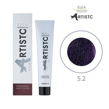 Vopsea permanenta pentru par Elea Professional Artisto Color, 5/2 Saten deschis violet, 100 ml de firma originala