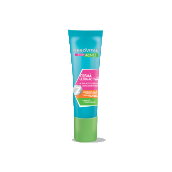 Cremă Antiacneică Ultra-activă Cu Acid Salicilic, Gerovital Stop Acnee, 15 Ml