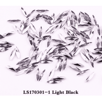 Cristale decor unghii light black 30 buc