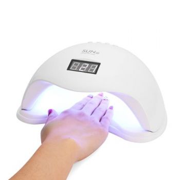 Lampa UV LED profesionala cu senzor timer si display SunOne 5- 48w Alb