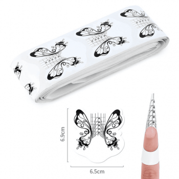 Sabloane constructie unghii fluture alb 100 buc. ieftin