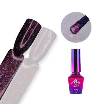 Hollywood top coat molly lac cu sclipici fara degresa- picante 5ml