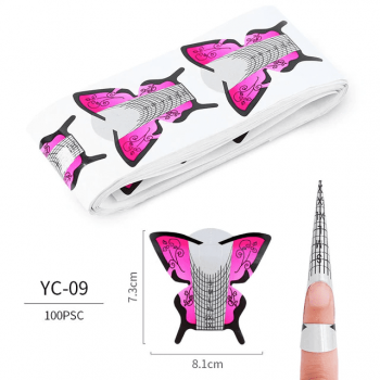 Sabloane constructie unghii fluture 500 buc. Yc-09