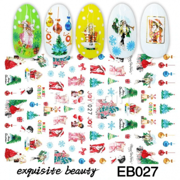 Sticker decor unghii model iarna eb027