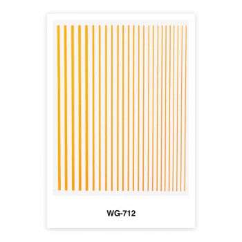 Sticker decor unghii portocaliu neon wg-712