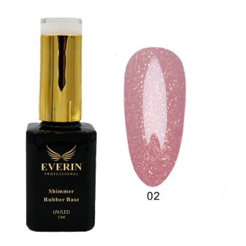 Shimmer Rubber Base Everin 15ml- 02 ieftin