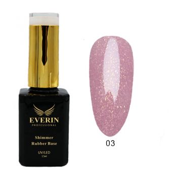 Shimmer Rubber Base Everin 15ml- 03 ieftin