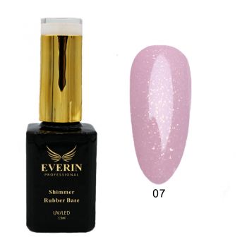 Shimmer Rubber Base Everin 15ml- 07