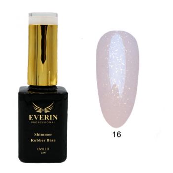 Shimmer Rubber Base Everin 15ml- 16 ieftin