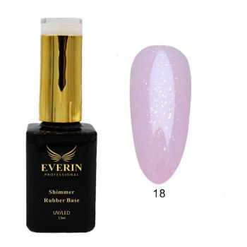 Shimmer Rubber Base Everin 15ml- 18 ieftin