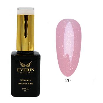 Shimmer Rubber Base Everin 15ml- 20 ieftin
