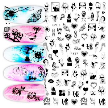 Sticker decor unghii f637