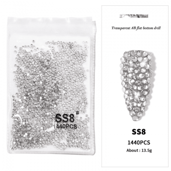 Cristale swarovski silver marime ss8 set 1440buc ieftina