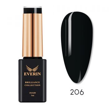 Oja semipermanenta Everin- Brilliance Collection 206 negru ieftina