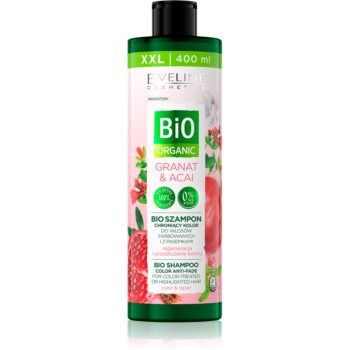 Eveline Cosmetics Bio Organic Granat & Acai sampon pentru regenerare pentru par vopsit sau suvitat Eveline Cosmetics Bio Organic Granat & Acai sampon pentru regenerare pentru par vopsit sau suvitat