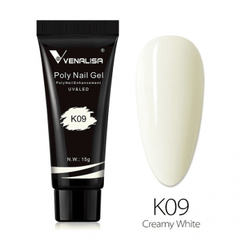 Polygel Venalisa 15ml- K09 Creamy White la reducere