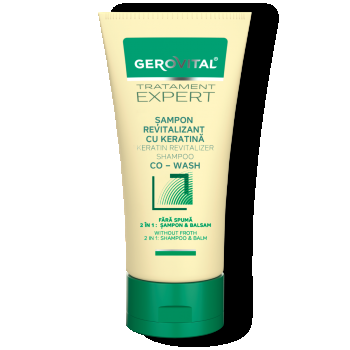 Șampon Si Balsam 2 In 1 Revitalizant Co-wash Cu Keratină, Gerovital Tratament Expert, 150 Ml