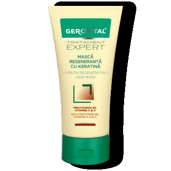 Mască Regenerantă Cu Keratină Pentru Restructurarea Părului, Gerovital Tratament Expert, 150 Ml