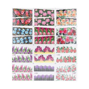 Tatuaj sticker unghii, Global Fashion, flower 3, Multicolor ieftin