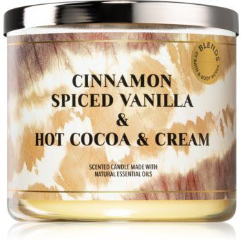 Bath & Body Works Cinnamon Spiced Vanilla & Hot Cocoa and Cream lumânare parfumată